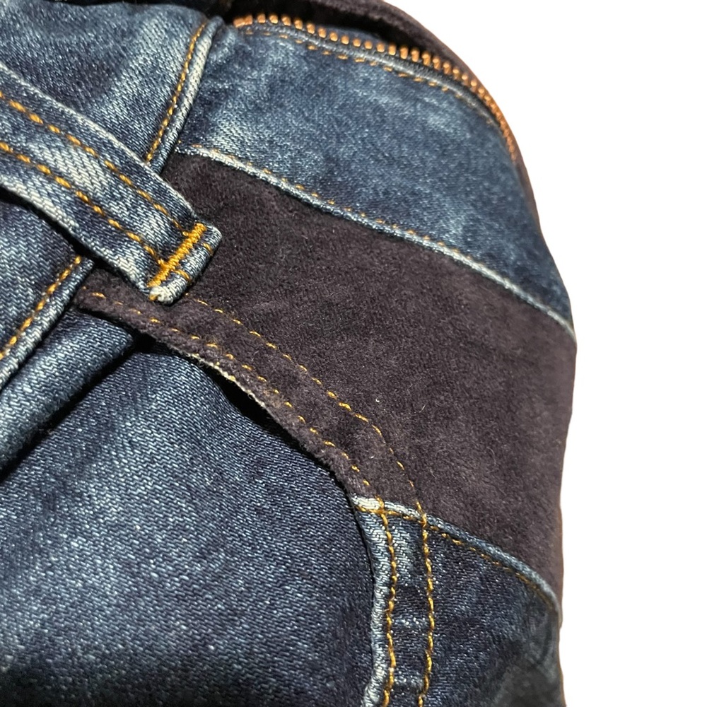 See by Chloe Leather Denim corduroy suede Paneled Flare Jeans Patchwork - Picture 8 of 13